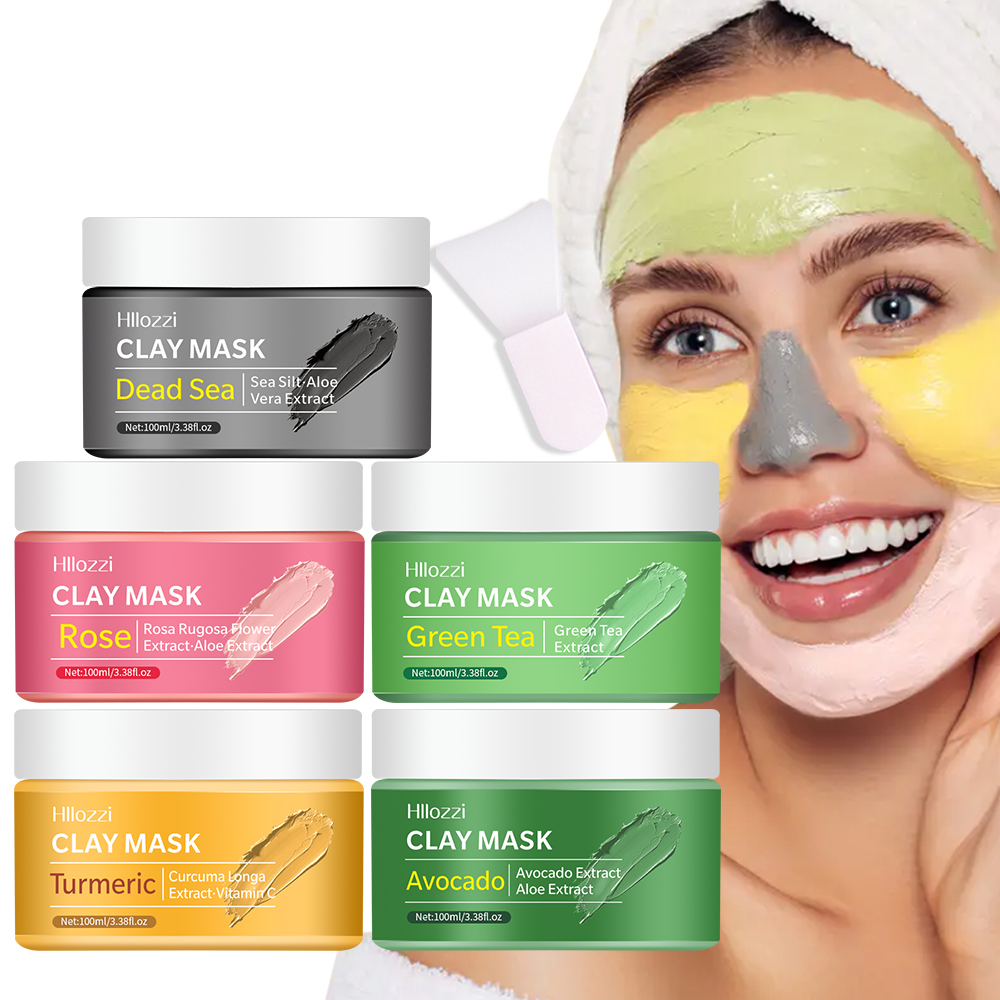 Mud Mask Kaolin - Masker lumpur pembersih wajah mawar 100ml,
