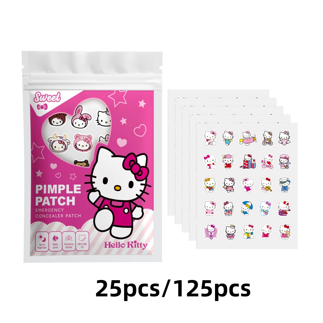 Skincare Moisturizer - 25/125PCS Stiker Jerawat Hello Kitty, Plester