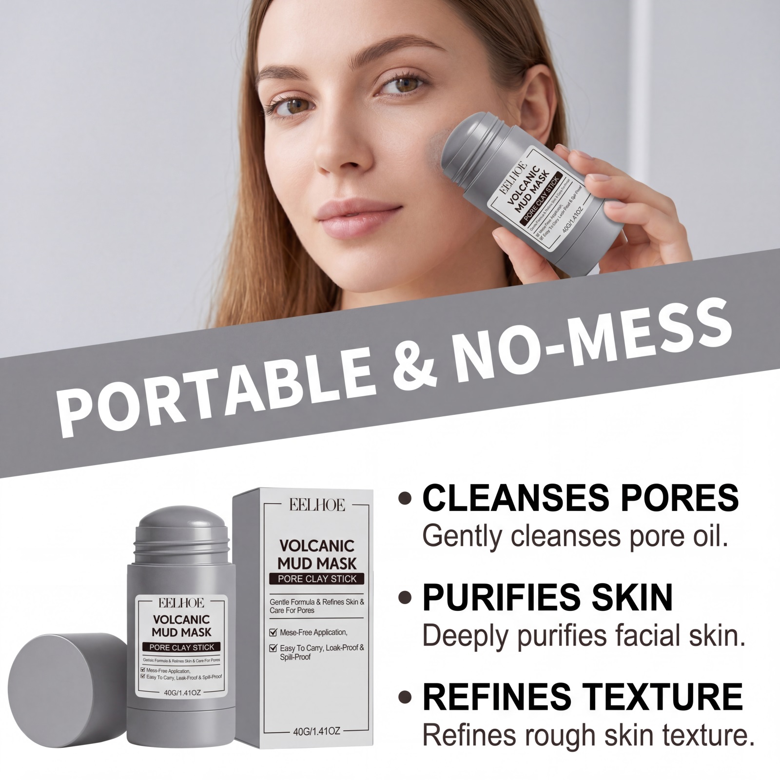 Masker Lumpur Vulkanik Members - Mud Mask Kaolin ulasan dan harga